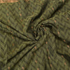 Sanskriti Vintage Green Sarees Pure Silk Woven Brocade/Banarasi Sari Sustainable Fabric