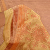 Sanskriti Vintage Purple/Cream Sarees Pure Silk Woven Premium Sari Sustainable Fabric