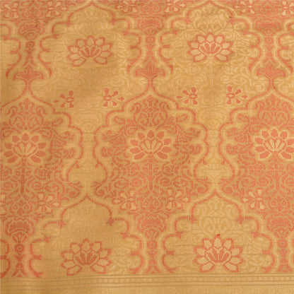 Sanskriti Vintage Purple/Cream Sarees Pure Silk Woven Premium Sari Sustainable Fabric