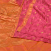Sanskriti Vintage Peach/Pink Sarees Pure Silk Woven Zari Premium Sari Sustainable Fabric