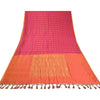 Sanskriti Vintage Peach/Pink Sarees Pure Silk Woven Zari Premium Sari Sustainable Fabric