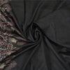 Sanskriti Vintage Black Indian Sarees Art Silk Woven Unique Sari 5 YD Sustainable Fabric
