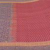 Sanskriti Vintage Pink/Lilla Sarees Pure Silke Woven Jamdani Special Sari Sustainable Stof