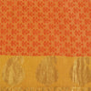 Sanskriti Vintage Orange/Golden Sarees Pure Silk Brocade/Banarasi Sari Sustainable Fabric