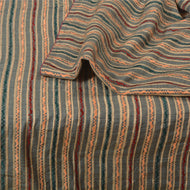 Sanskriti Vintage Ivory Sarees Pure Handloom Silk Embroidered Woven Sari Fabric