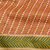 Sanskriti Vintage Brown Indian Sarees 100% Pure Silk Printed Sari 5 Yard Sustainable Fabric