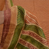 Sanskriti Vintage Brown Indian Sarees 100% Pure Silk Printed Sari 5 Yard Sustainable Fabric