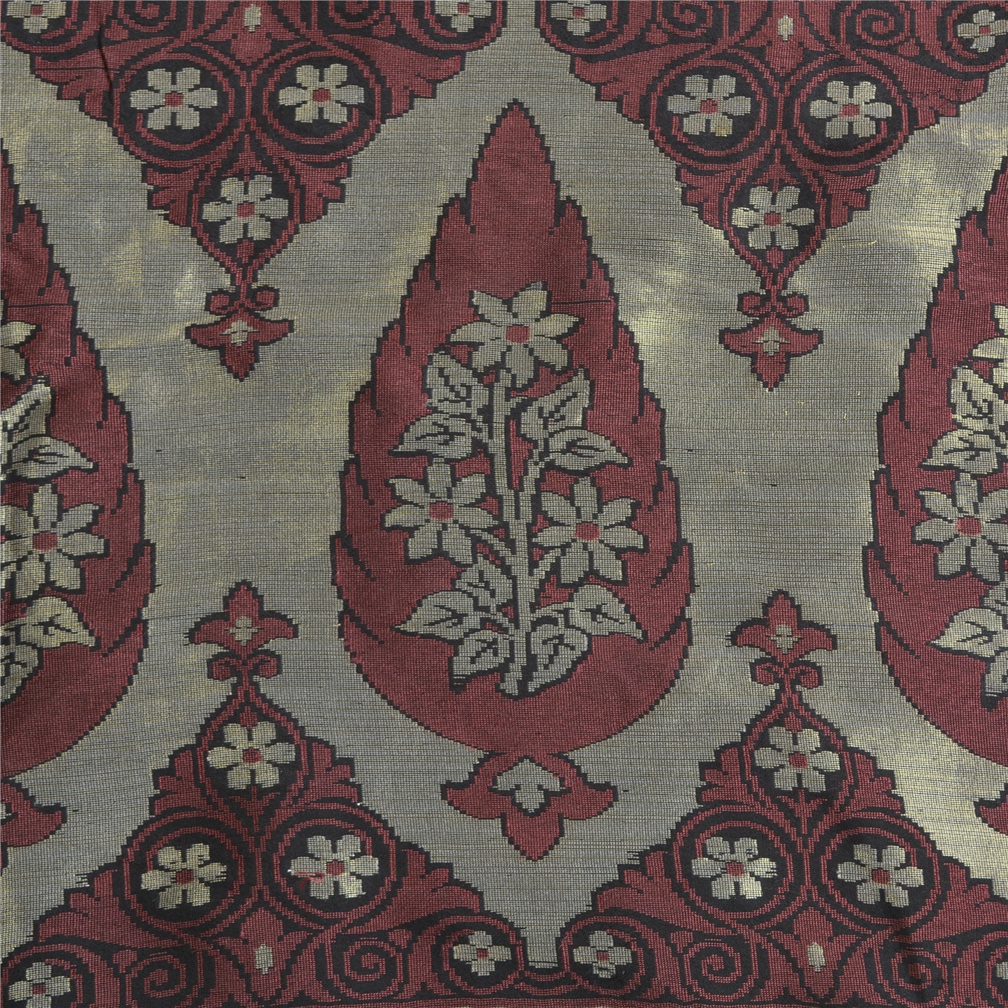 Sanskriti Vintage Black Indian Sarees 100% Pure Silk Woven Premium Sari Sustainable Fabric