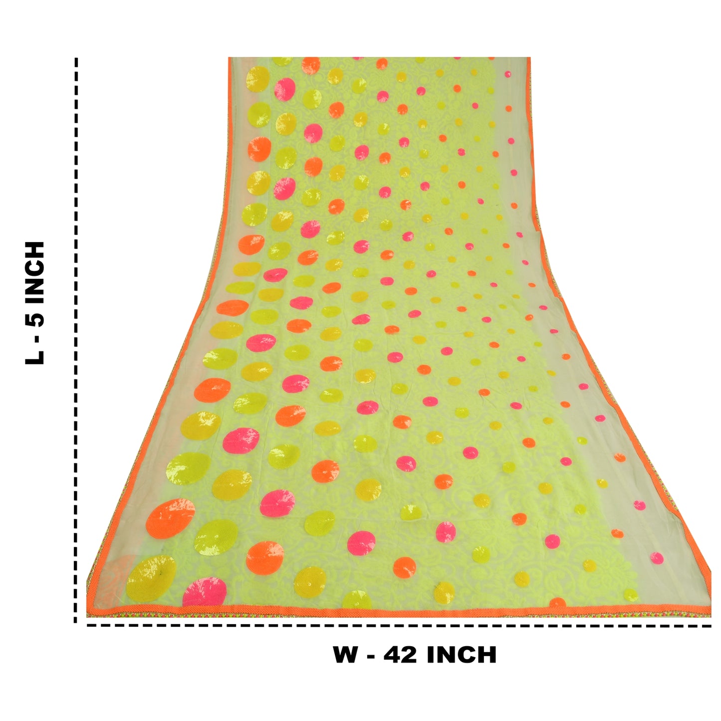 Sanskriti Vintage Cream Indian Sarees Blend Georgette Hand Beaded Sari Sustainable Fabric