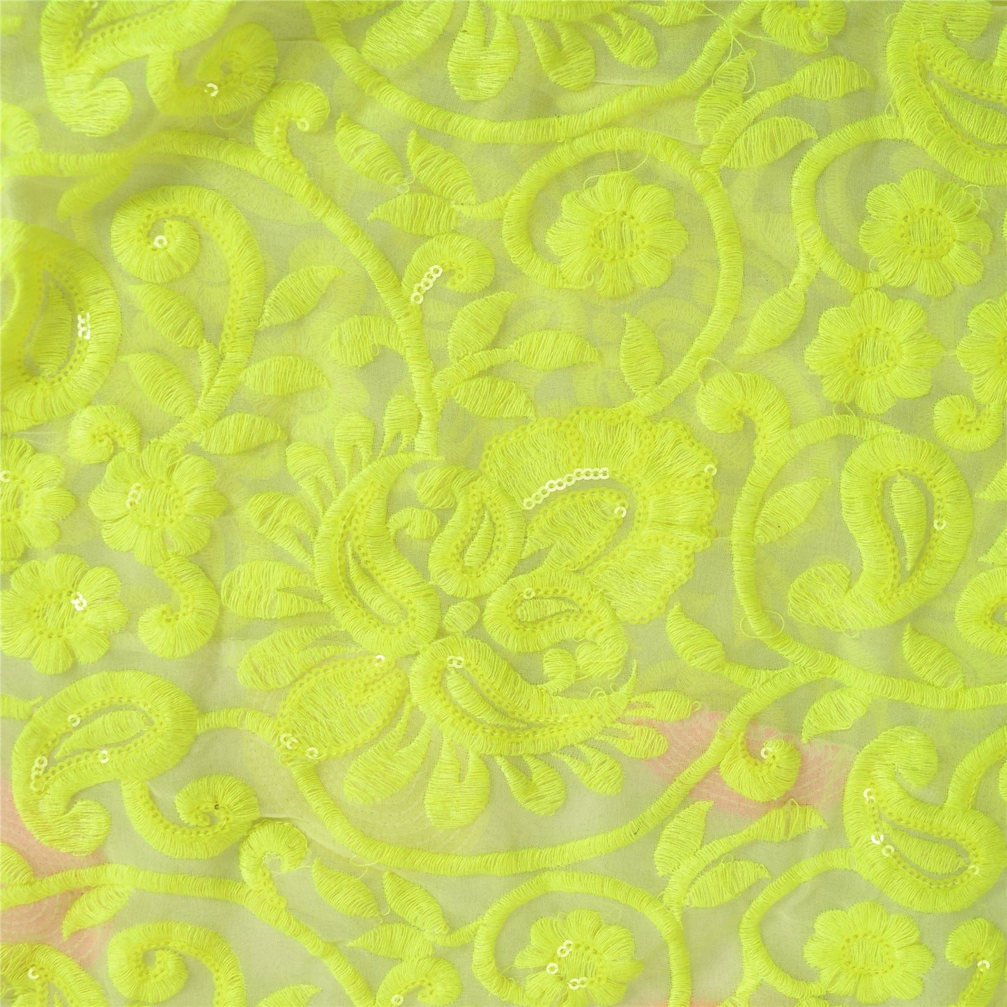 Sanskriti Vintage Cream Indian Sarees Blend Georgette Hand Beaded Sari Sustainable Fabric