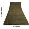 Sanskriti Vintage Green Sarees Pure Silk Hand Beaded Woven Sari Tie-Dye Sustainable Fabric