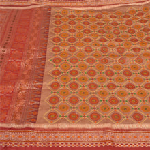 Load image into Gallery viewer, Sanskriti Vintage Dark Red/Brown Sarees Pure Silk Woven Brocade Zari Sari Fabric
