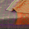 Sanskriti Vintage Peach/Purple Sarees Pure Silk Woven Premium Sari Sustainable Fabric