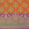 Sanskriti Vintage Peach/Purple Sarees Pure Silk Woven Premium Sari Sustainable Fabric