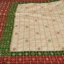 Load image into Gallery viewer, Sanskriti Vintage Indian Sarees Pure Silk Hand Beads Woven Gharchola Sari Fabric
