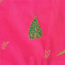 Load image into Gallery viewer, Sanskriti Vintage Hot Pink Indian Sarees Pure Silk Beaded Premium Sari Fabric
