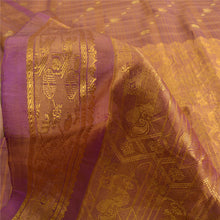 Load image into Gallery viewer, Sanskriti Vintage Purple Sarees Pure Silk Woven Brocade/Banarasi Sari Fabric
