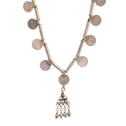 Sanskriti Vintage Indian 25 Paise Antique Matinee Dori Banjara Tribal Necklace