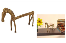 Load image into Gallery viewer, Antique Look Tribal Horse Solid Brass Home Decor Showpiece Miniature
