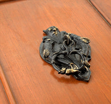 Load image into Gallery viewer, Antique Look Buddha Head Door Knocker Architectural Solid Brass
