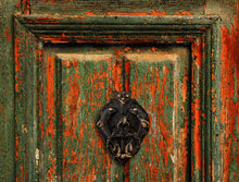 Load image into Gallery viewer, Antique Look Buddha Head Door Knocker Architectural Solid Brass
