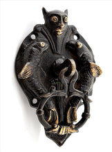 Load image into Gallery viewer, Antique Look Buddha Head Door Knocker Architectural Solid Brass
