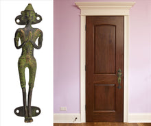 Load image into Gallery viewer, Antique Vintage Look Door Handle Sculpture Handcrafted Solid Brass Pulls

