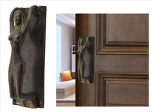 Load image into Gallery viewer, Antique Vintage Look Door Handle Lady Sculpture Handcrafted Solid Brass Pulls
