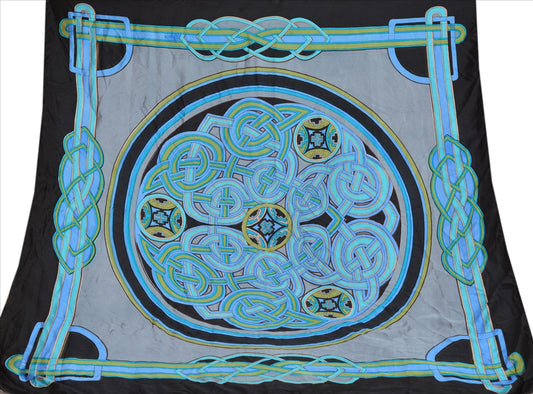 Sanskriti Vintage New Printed Head Scarf Women Ladies Neck Wrap Hijab Satin Silk Soft Floral Veil