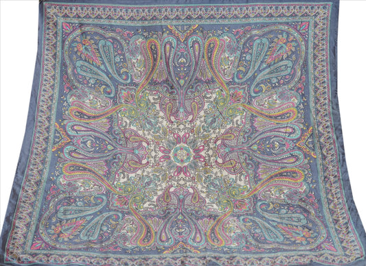 Sanskriti Vintage New Printed Head Scarf Women Ladies Neck Wrap Hijab Satin Silk Soft Floral Veil