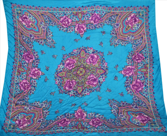 Sanskriti Vintage New Printed Head Scarf Women Ladies Neck Wrap Floral Hijab Satin Silk Soft Veil