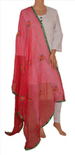 Load image into Gallery viewer, New Dupatta Long Scarf Chiffon Silk Pink Hijab Embroidered Veil Floral Stole
