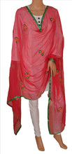 Load image into Gallery viewer, New Dupatta Long Scarf Chiffon Silk Pink Hijab Embroidered Veil Floral Stole
