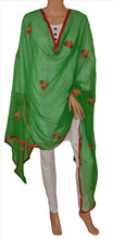 Load image into Gallery viewer, Sanskriti New Dupatta Long Scarf Chiffon Silk Green Hijab Embroidered Wrap Veil
