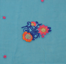 Load image into Gallery viewer, Sanskriti New Dupatta Long Scarf Chiffon Silk Blue Hijab Embroidered Wrap Veil
