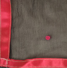 Load image into Gallery viewer, Sanskriti New Dupatta Long Scarf Chiffon Silk Black Hijab Embroidered Wrap Veil
