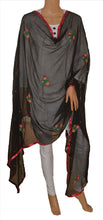 Load image into Gallery viewer, Sanskriti New Dupatta Long Scarf Chiffon Silk Black Hijab Embroidered Wrap Veil
