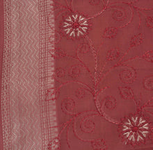Load image into Gallery viewer, New Indian Saree Cotton Embroidered Pink Craft Fabric Sari With Blouse Piece
