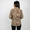 Sanskriti Vintage 100% Pure Cotton Casual Hand Block Printed Beige Floral Full Sleeve Shirt