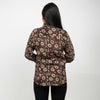 Sanskriti Vintage 100% Pure Cotton Casual Hand Block Printed Black Floral Full Sleeve Shirt