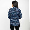 Sanskriti Vintage Dark Blue Pure Cotton Hand Woven Ikat Work Casual Full Sleeves Shirt