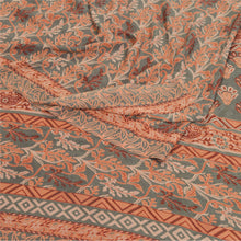 Load image into Gallery viewer, Sanskriti Vintage Peach Indian Sarees Moss Crepe Printed Sari Soft Craft Fabric
