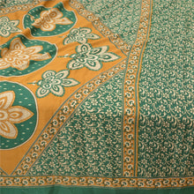 Load image into Gallery viewer, Sanskriti Vintage Green Sarees Moss Crepe Floral Printed Sari 5YD Craft Fabric
