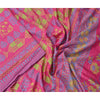 Sanskriti Vintage Pink Sarees Moss Crepe Floral Printed Craft Sustainable Fabric 5 Yard Sari