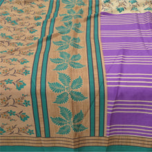 Load image into Gallery viewer, Sanskriti Vintage Purple Sarees Moss Crepe Floral Printed Craft Fabric Sari
