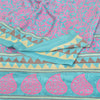 Sanskriti Vintage Blue Sarees Moss Crepe Floral Printed Craft Sustainable Fabric Sari