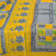 Load image into Gallery viewer, Sanskriti Vintage Gray Sarees Moss Crepe Printed Sari Decor 5yd Craft Fabric
