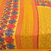 Sanskriti Vintage Yellow Sarees Moss Crepe Floral Printed Craft Sustainable Fabric Sari