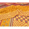 Sanskriti Vintage Mustard Sarees Indian Moss Crepe Printed Sari 5yd Craft Sustainable Fabric