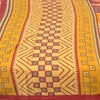 Sanskriti Vintage Mustard Sarees Indian Moss Crepe Printed Sari 5yd Craft Sustainable Fabric